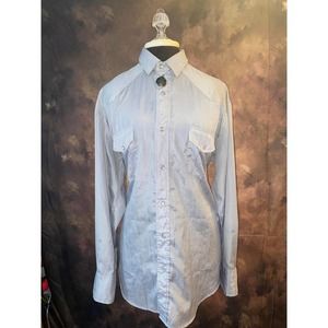 Women's Roper snap gray shirt